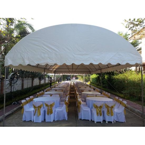 เต็นท์ทรงโค้งสีขาว ขนาด  5 X 12 เมตร - เต็นท์ให้เช่ารามอินทรา หนึ่งเต็นท์รามอินทรา