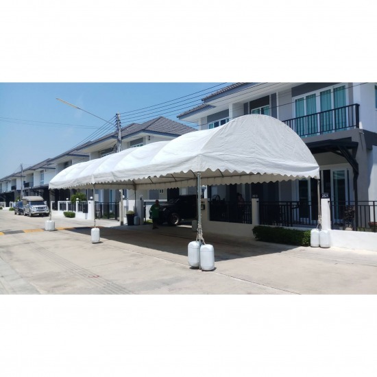 เต็นท์โค้งขาว